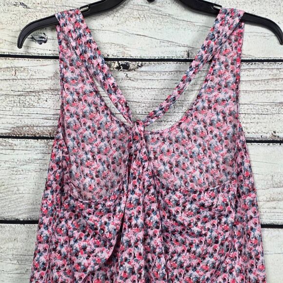 J.Crew Pink Blue Floral Sleeveless Blouse (12) - Picture 3 of 7